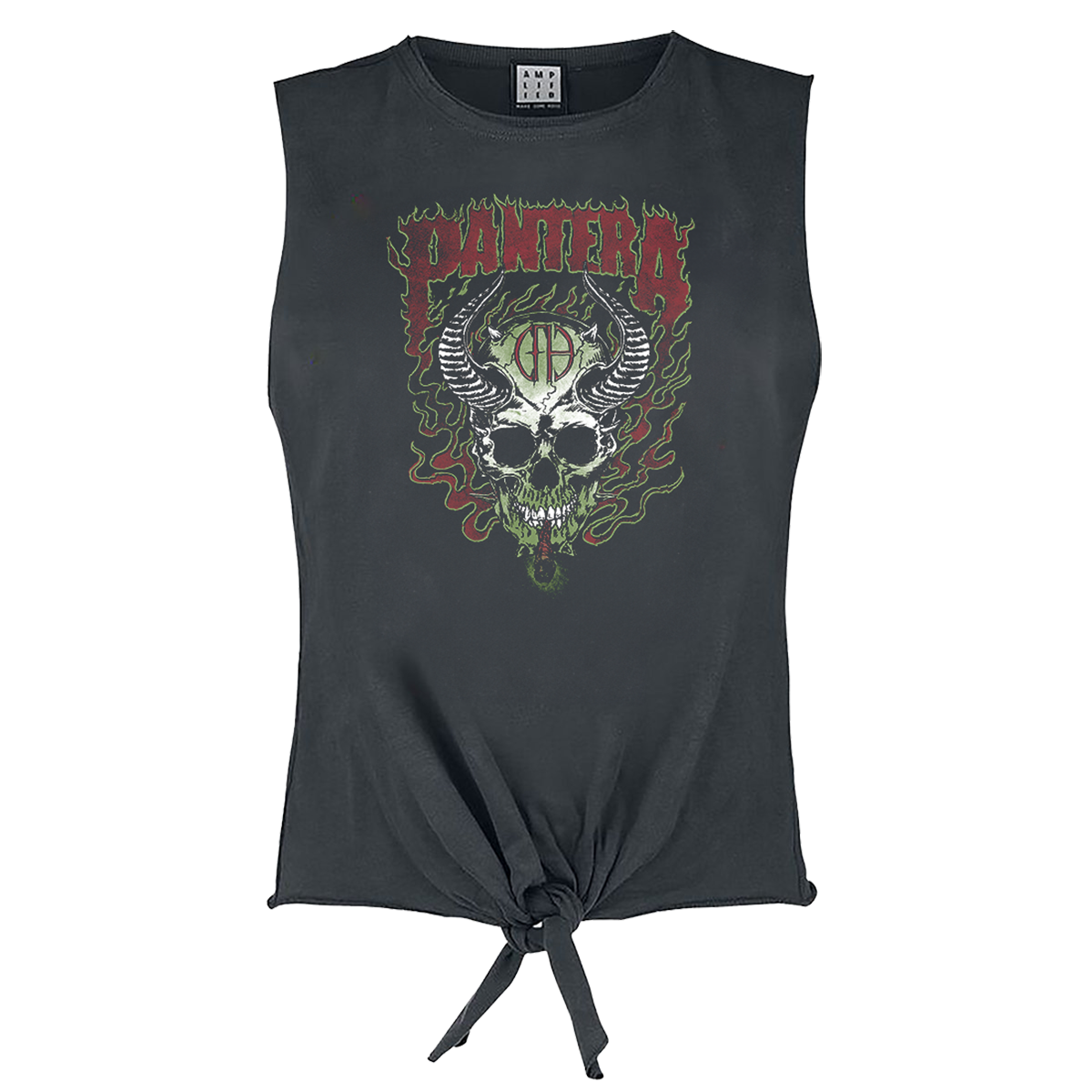 Pantera Fire Skull Ladies Sleeveless Top T-Shirt