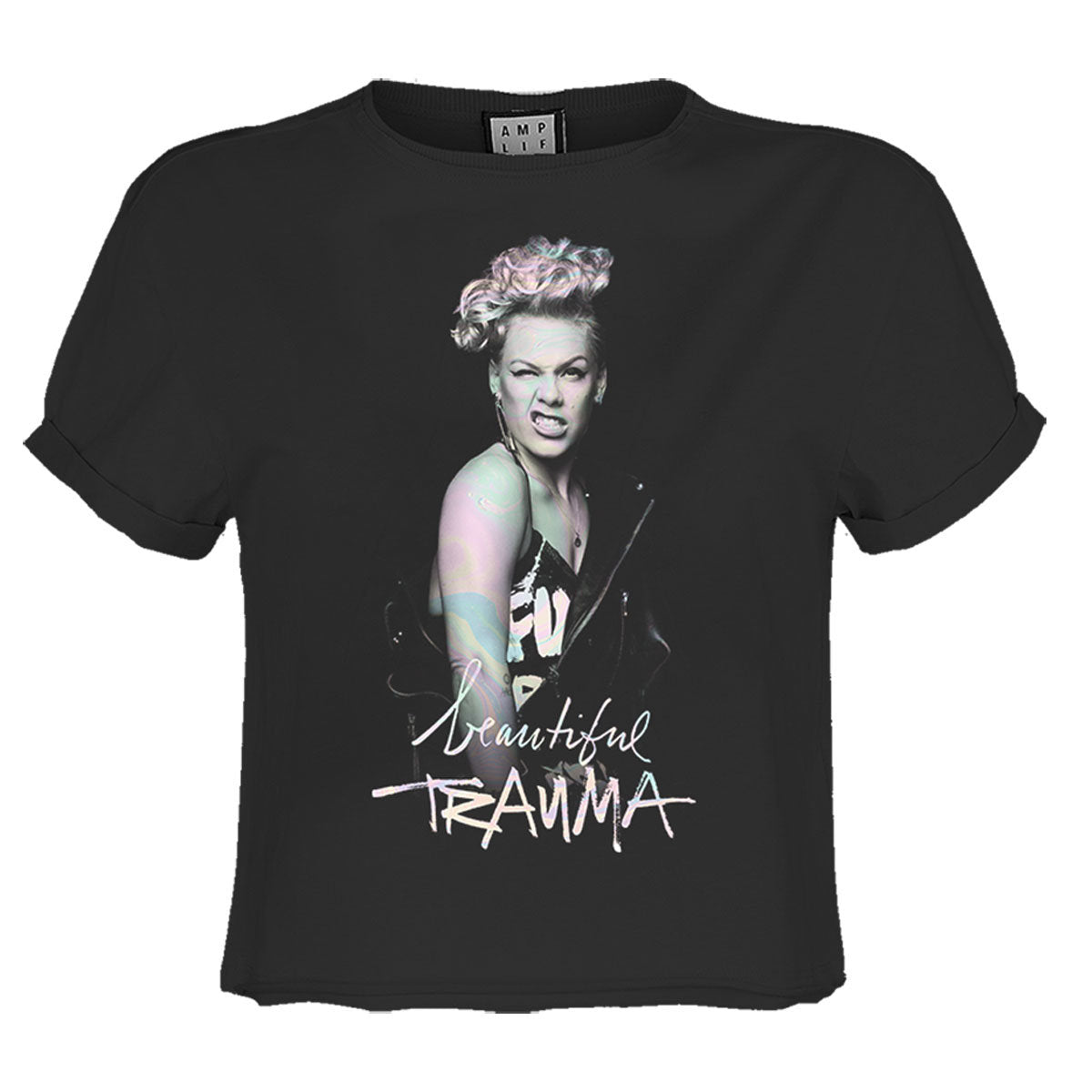P!nk Beautiful Trauma Ladies Crop Top T-Shirt