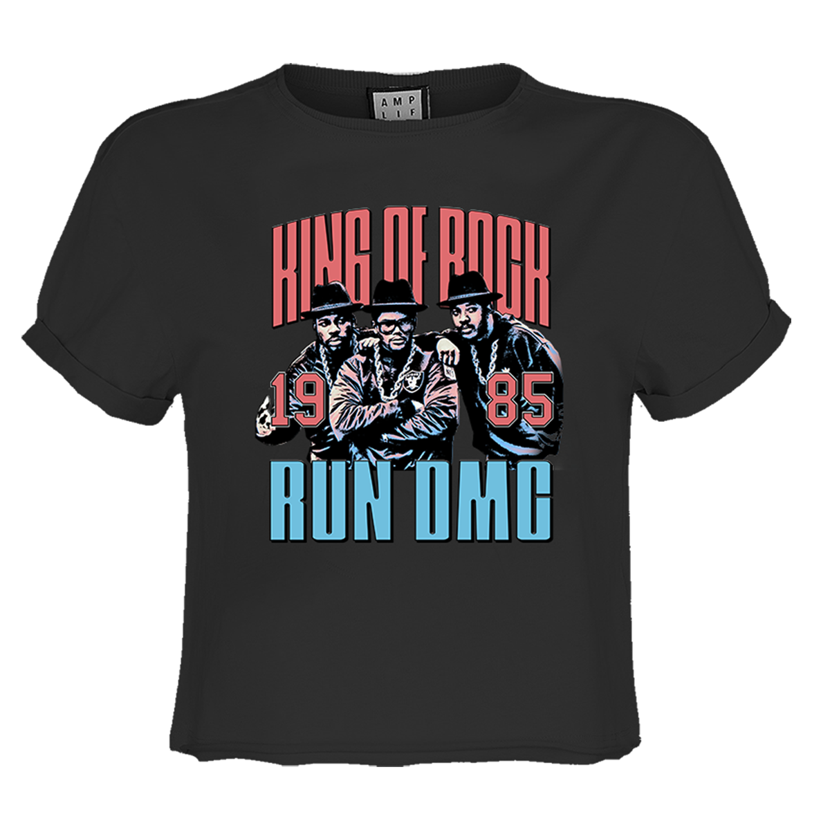 Run DMC King Of Rock Ladies Crop Top T-Shirt