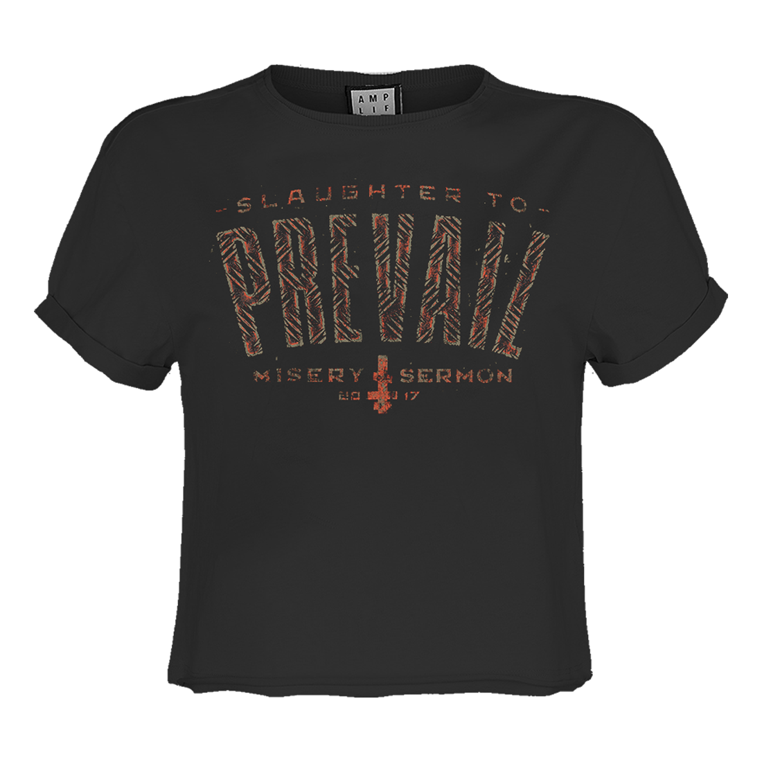 Slaughter to Prevail Animal Print Logo Ladies Crop Top T-Shirt