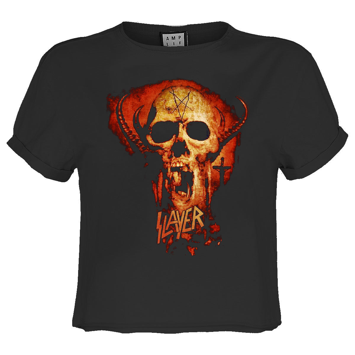 Slayer Legacy Skull Ladies Crop Tee