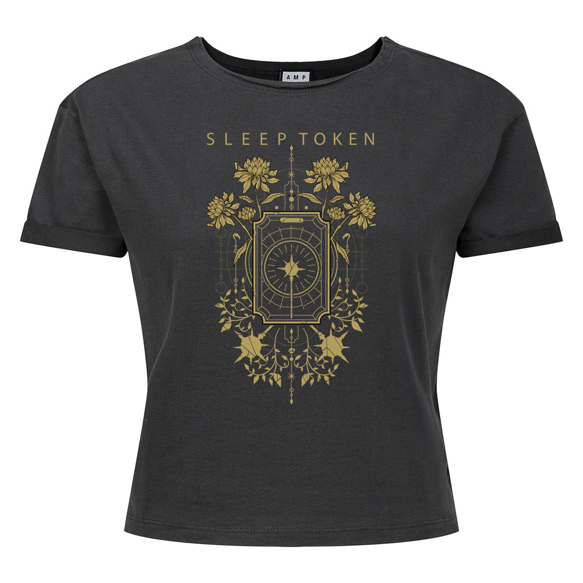 Sleep Token Caramel Floral Ladies Crop Top T-shirt