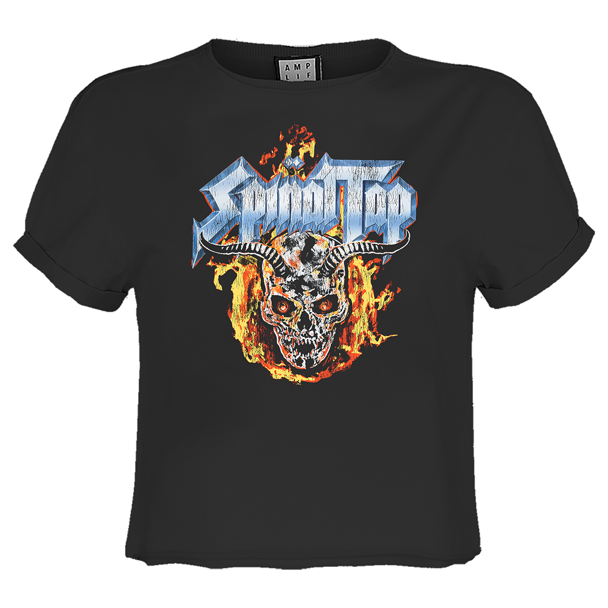 Spinal Tap Skull And Flames Ladies T-Shirt
