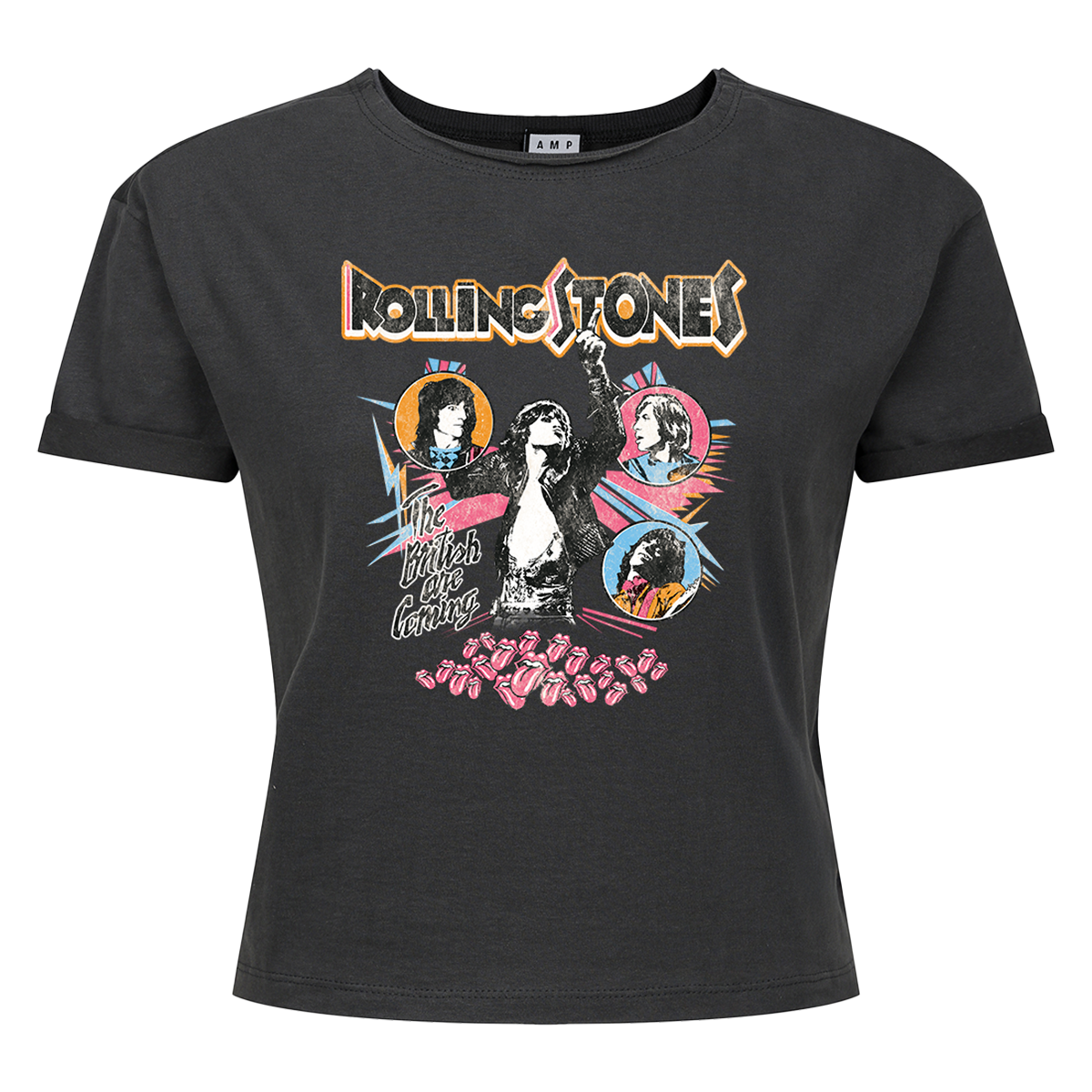 The Rolling Stones British Are Coming Ladies Crop Top T-Shirt