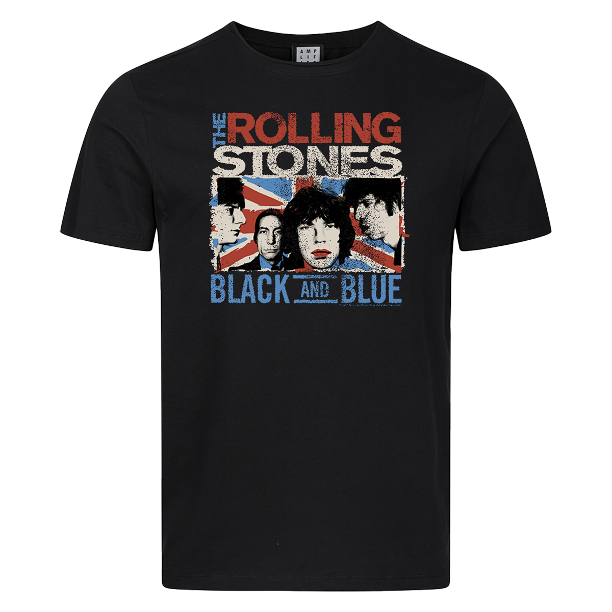 The Rolling Stones Union Jack Black & Blue T-Shirt