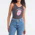 The Rolling Stones Washed Out Tongue Ladies Bodysuit