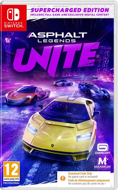 Asphalt Legends Unite [Supercharged Edition] (Code in a box) Nintendo Switch