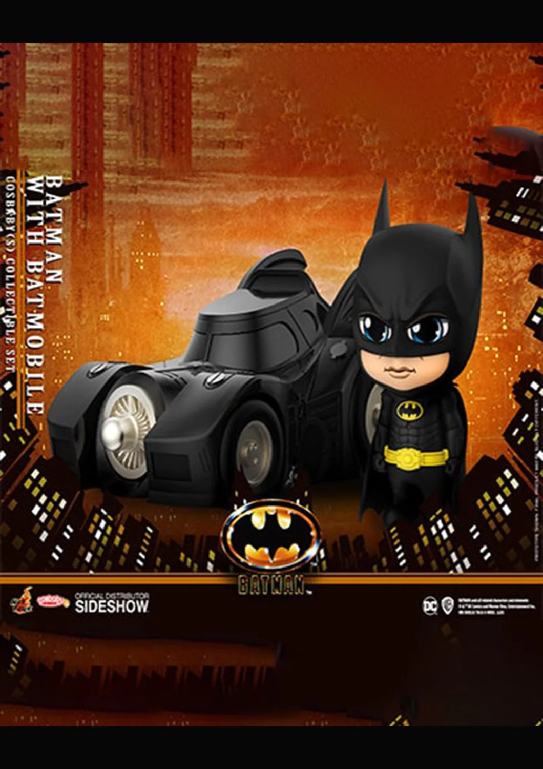 COSBABY BATMAN 1989 BATMAN WITH BATMOBILE COLLECTIBLE SET