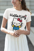 Hello Kitty Charmmy Pose Ribbon XOXO Cherries Classic Logo Official Women's SKINNY FIT T-Shirt