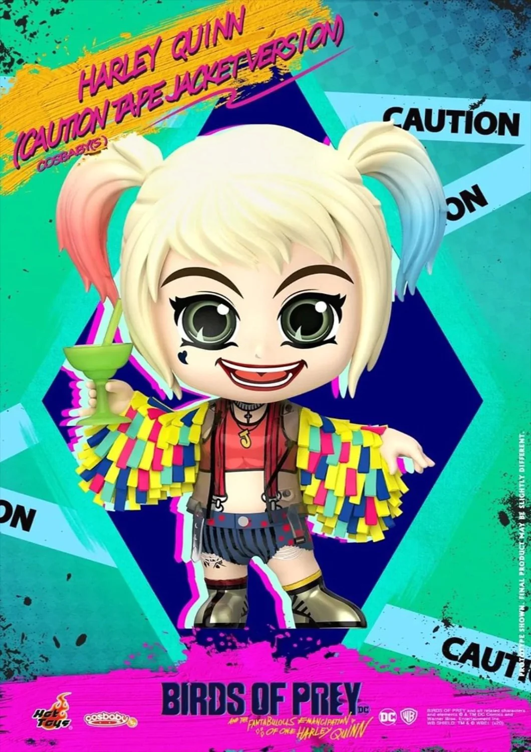 COSBABY BIRD OF PREY HARLEY QUINN CAUTION TAPE JACKET VERSION