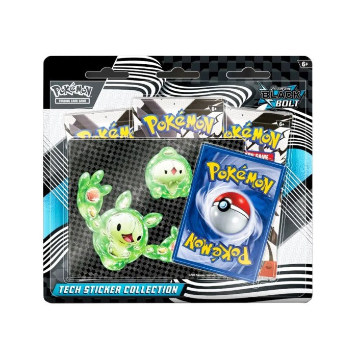 Pokemon Scarlet & Violet SV10.5 Black Bolt Tech Sticker 3-Pack Blister