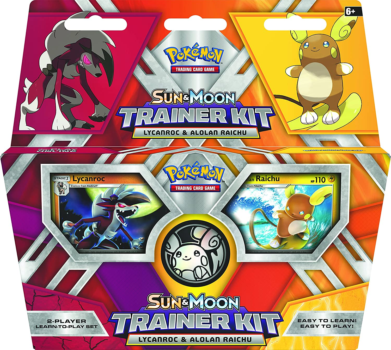 Pokemon TCG Sun & Moon Trainer Kit-Lycanroc & Alolan Raichu-Player Deck Set