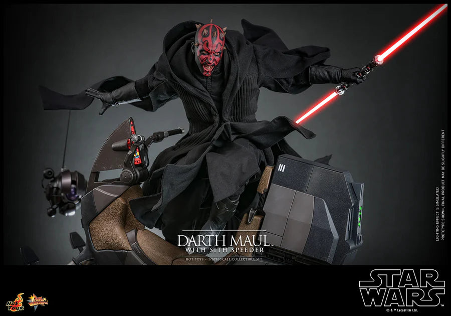 Star Wars Episode I The Phantom Menace Darth Maul with Sith Speeder 1/6 Scale 12" Collectible Figure Set
