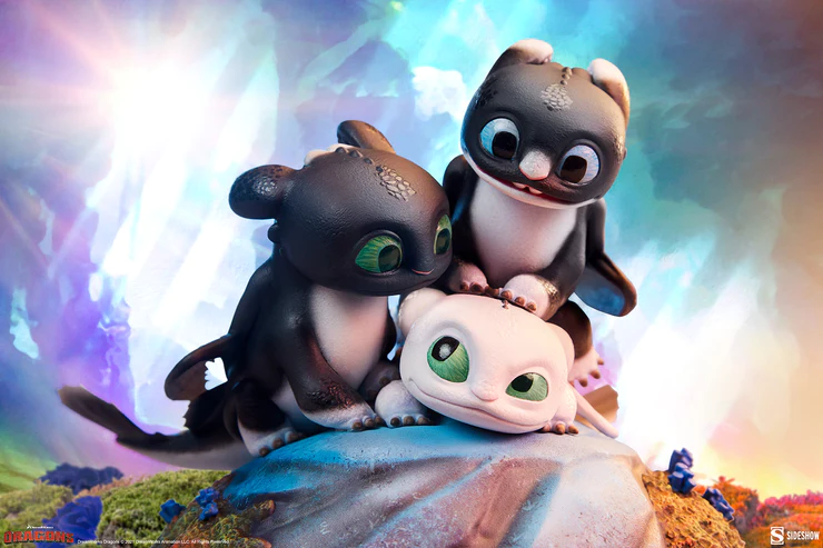 Sideshow Collectibles How to Train Your Dragon Statue Dart, Pouncer, and Ruffrunner