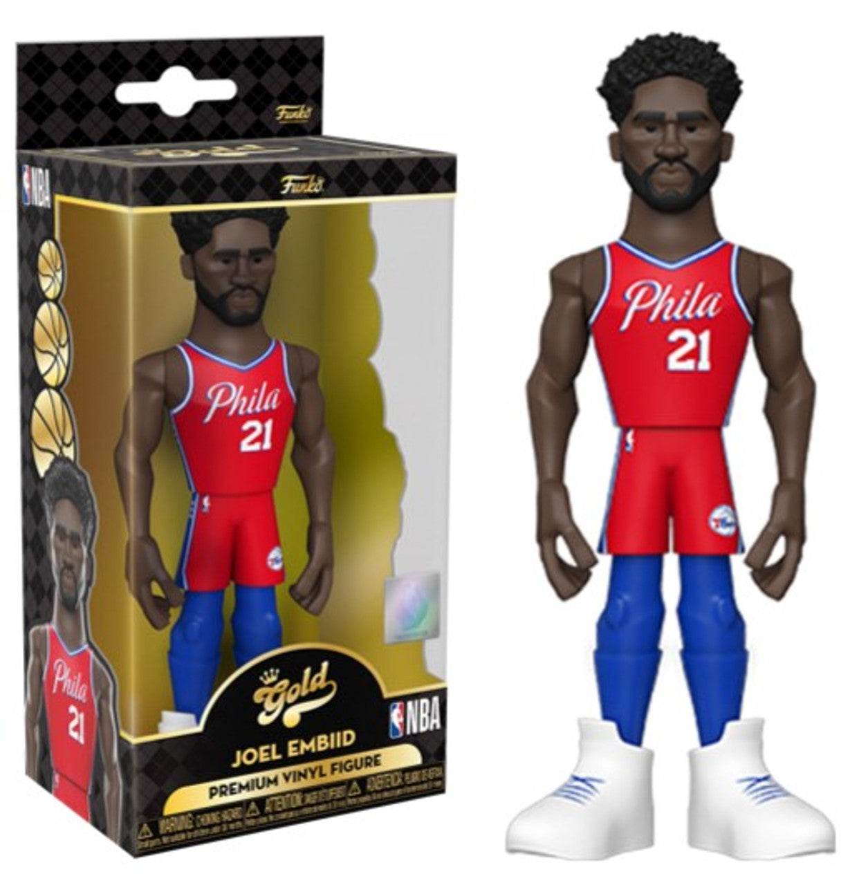 NBA Gold 5" Joel Embiid Philadelphia 76ers City Edition Uniform