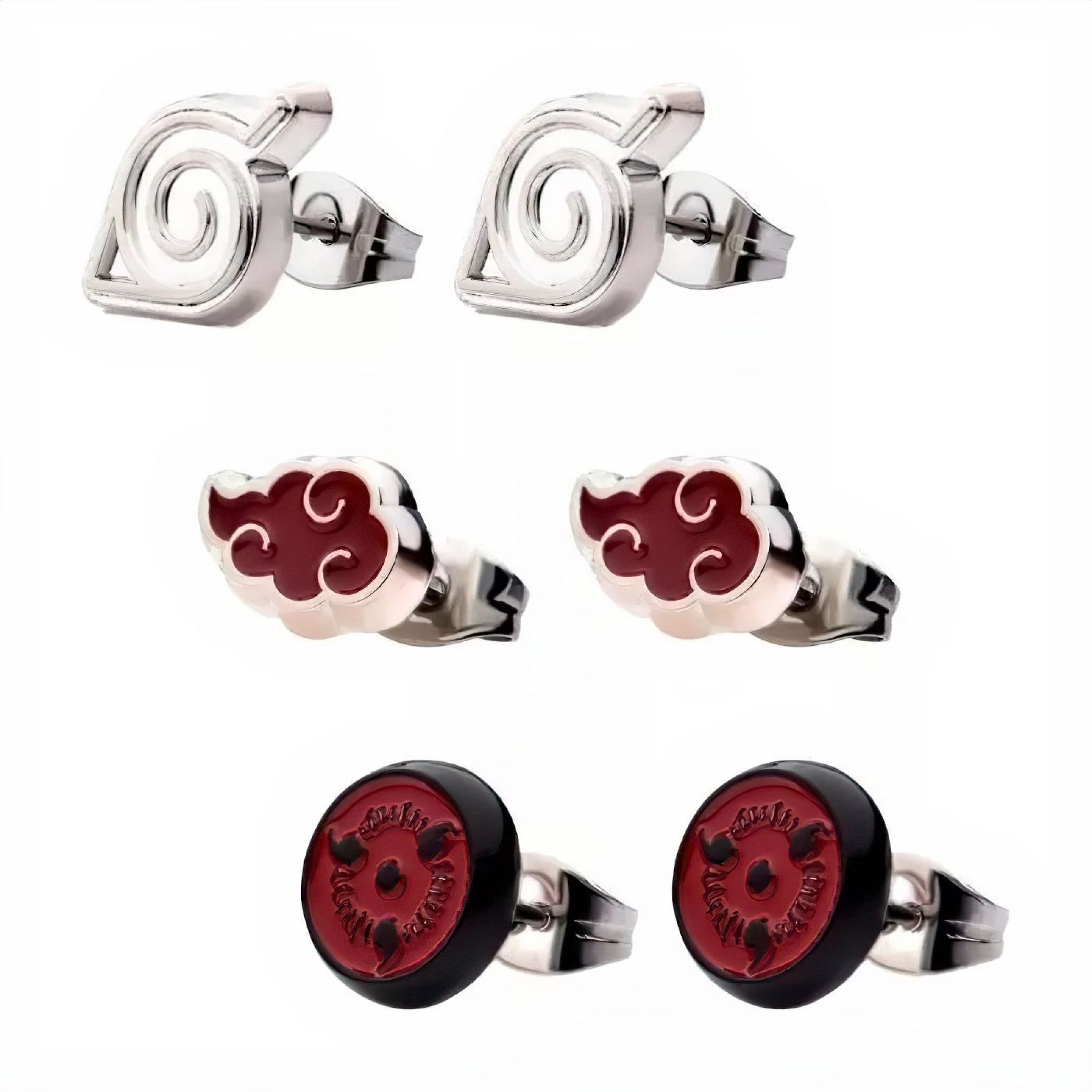 Naruto Stud Earring Set 3-Pairs