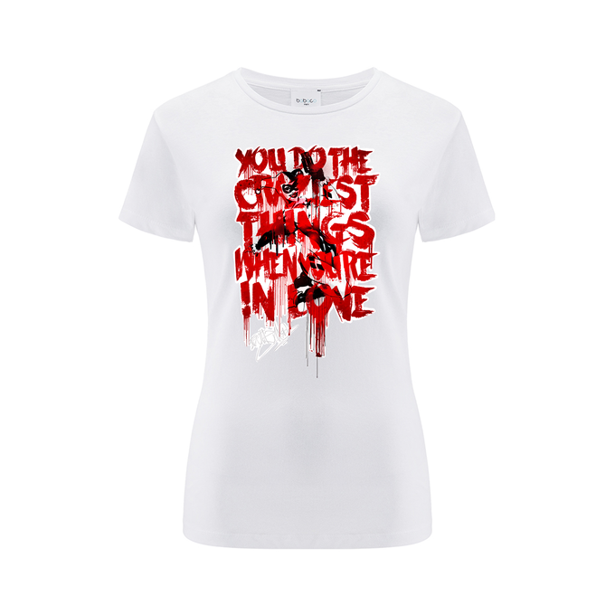 Harley Quinn DC White T-shirt