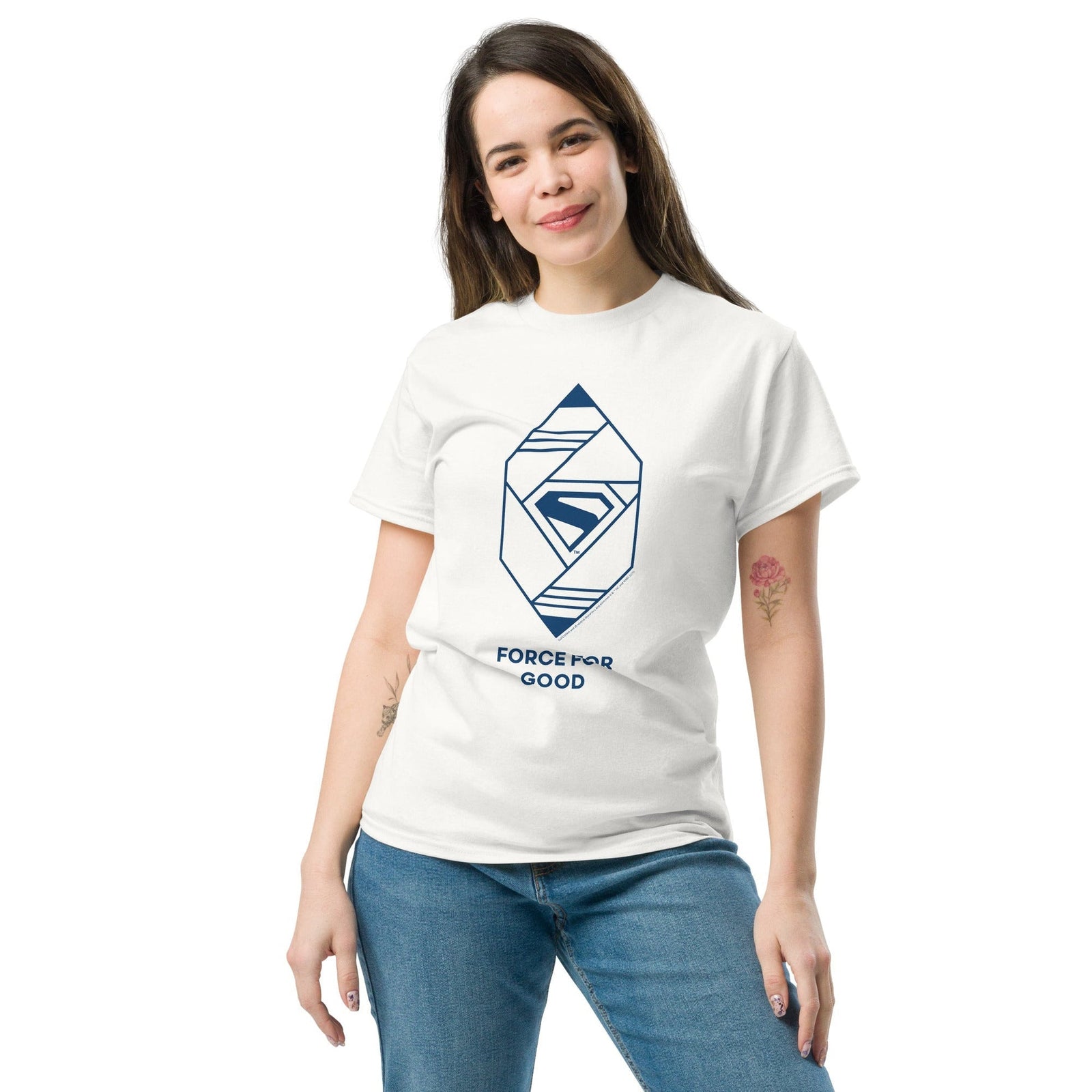 New Superman Movie 2025 Force for Good Geometric Emblem Design T-Shirt
