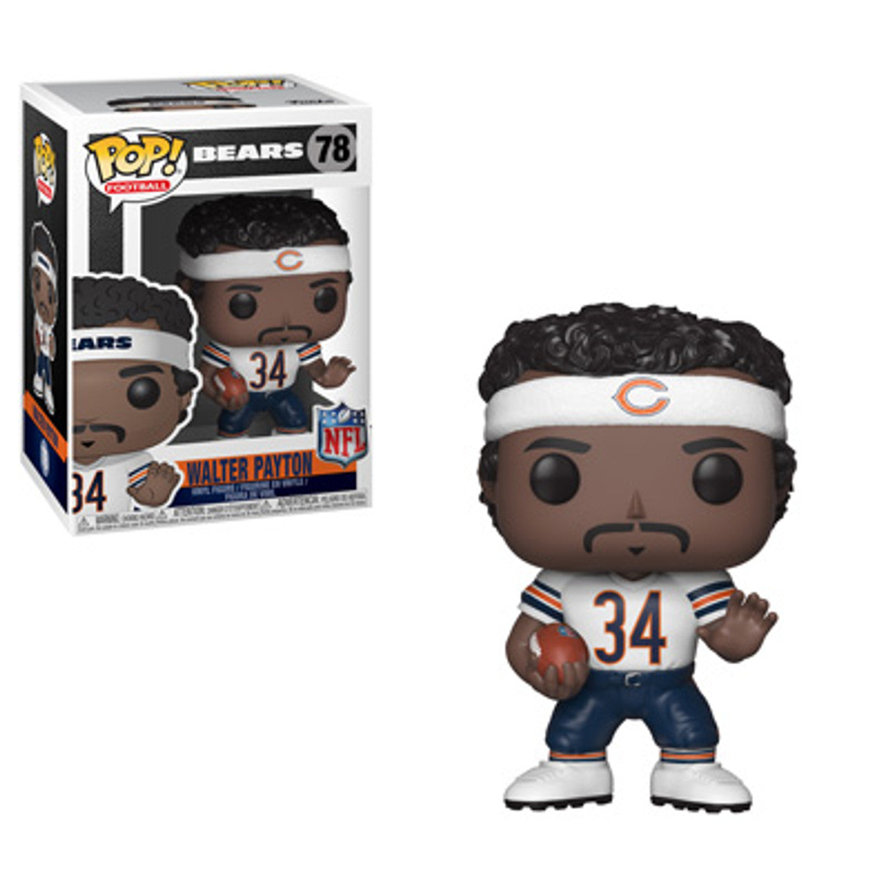 NFL Pop! Legends Walter Payton w/White Jersey Chicago Bears