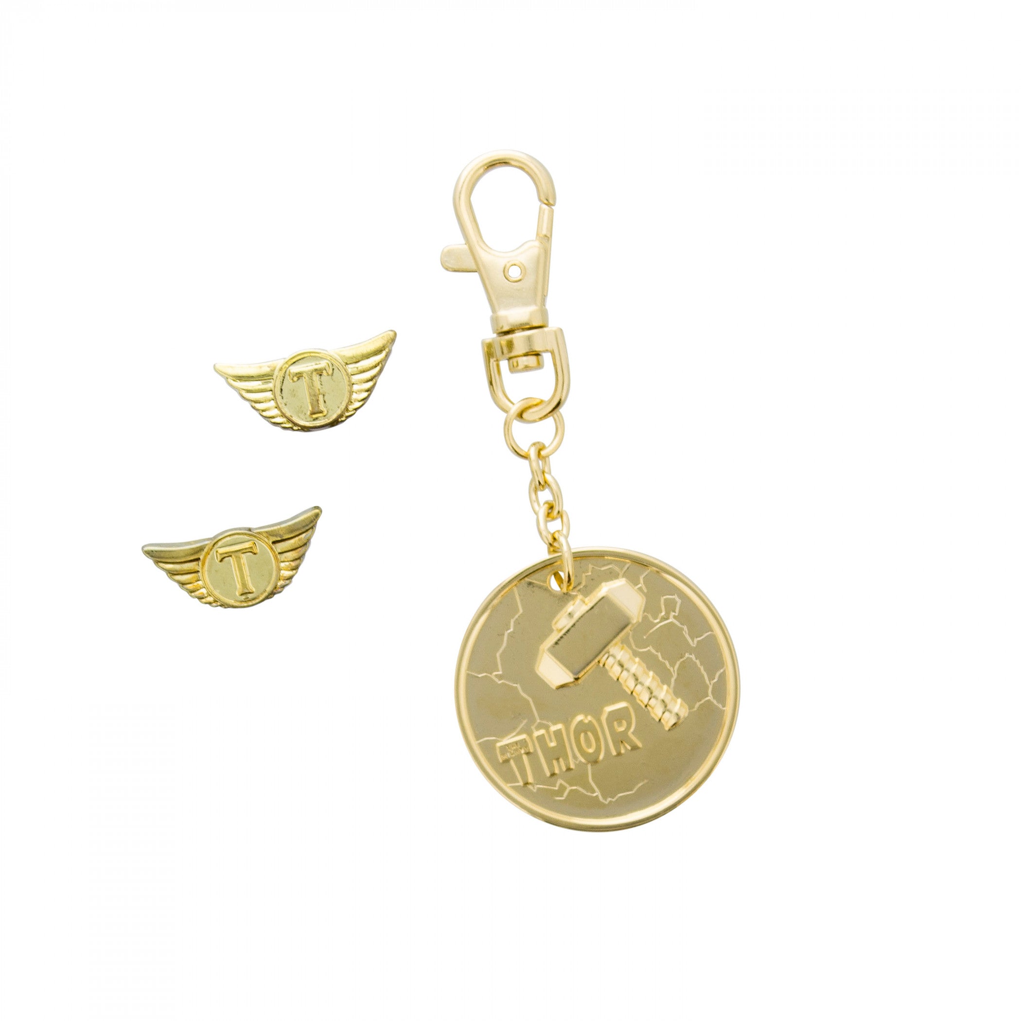 Thor Gold-Tone Cuff Links & Keychain Boxed Set