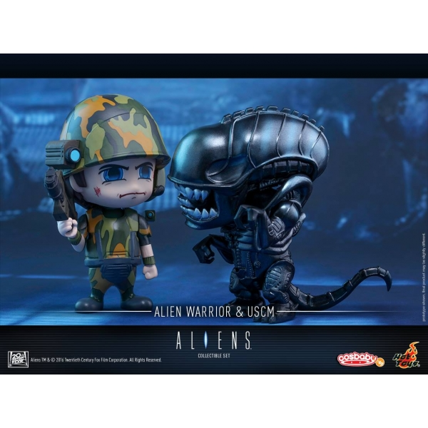 Aliens Alien Warrior & USCM Cosbaby S Collectible Set