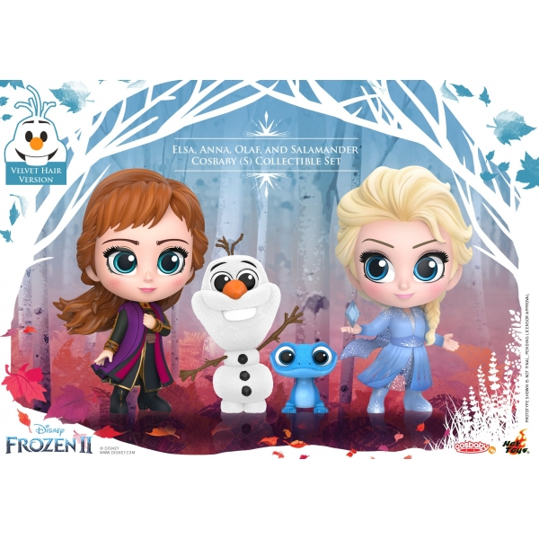 Frozen 2 Elsa, Anna, Olaf, and Salamander Cosbaby S Collectible Set