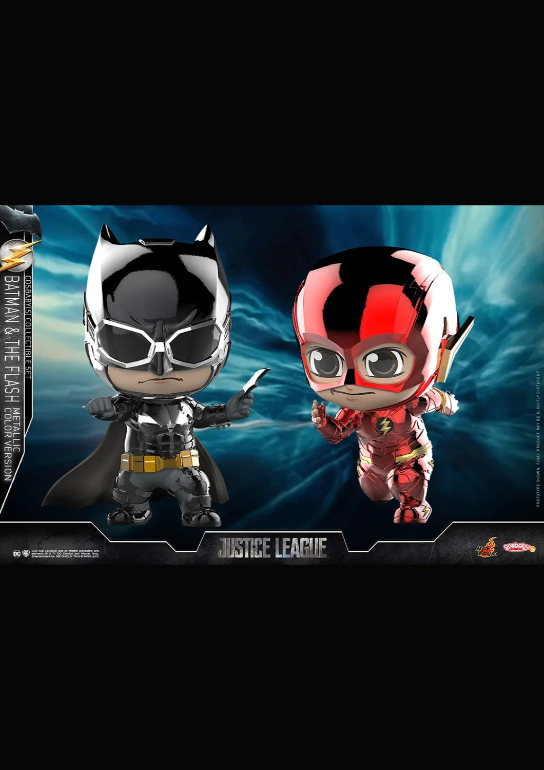 COSBABY JUSTICE LEAGUE BATMAN AND THE FLASH METALLIC COLOR VERSION