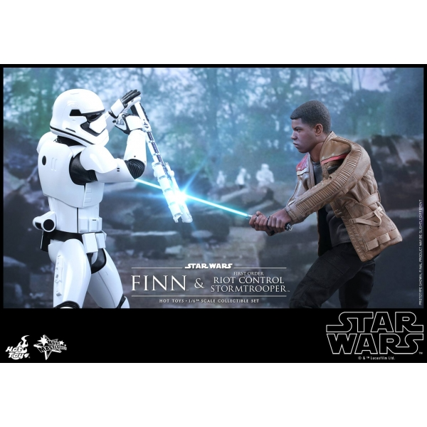 Star Wars The Force Awakens Finn and First Order Riot Control Stormtrooper