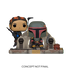 POP! Moment Star Wars The Mandalorian Boba Fett & Fennec On Throne