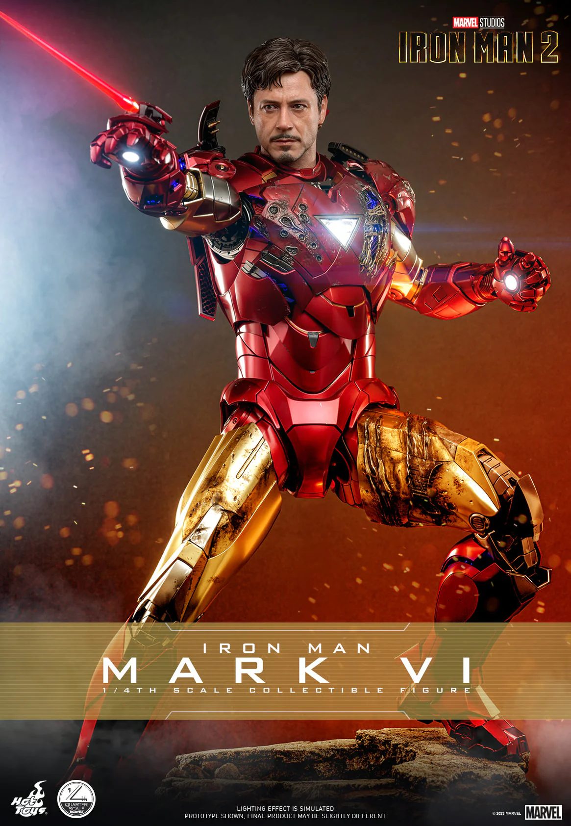 Marvel Comics Iron Man 2 Iron Man Mark VI 1/4 Quarter Scale Collectibles Figure