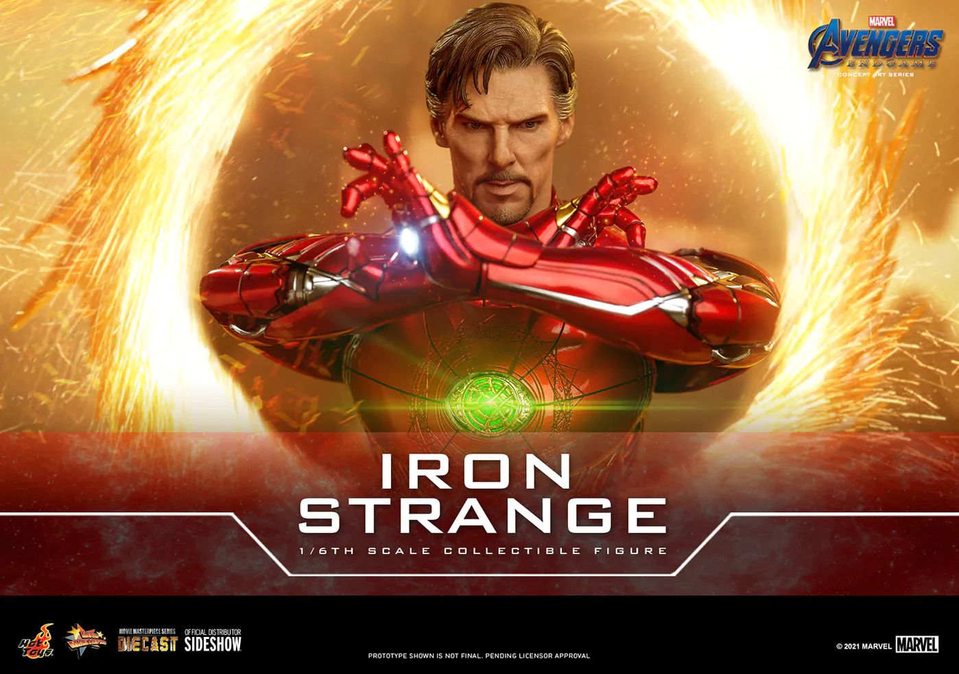 Marvel Avengers Endgame Concept Art Series Collection Doctor Strange Iron Strange Suit Diecast 1/6 Scale 12" Collectible Figure