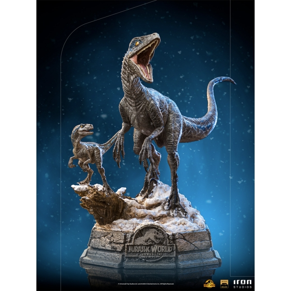 Deluxe Jurassic Park Dominion Art Scale 1/10 Blue and Beta