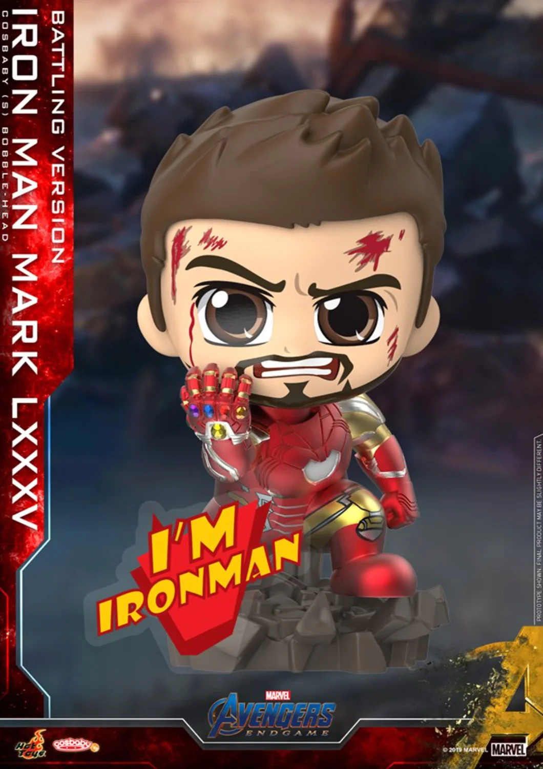 COSBABY IRONMAN BATTLING VERSION BOBBLE-HEAD
