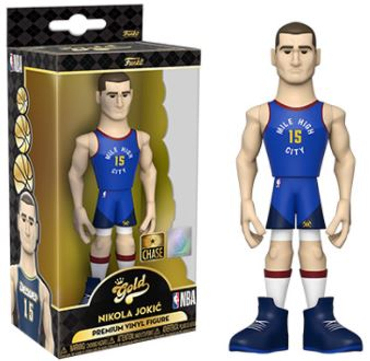 Gold 5" NBA CHASE Nikola Jokic Denver Nuggets Away Uniform