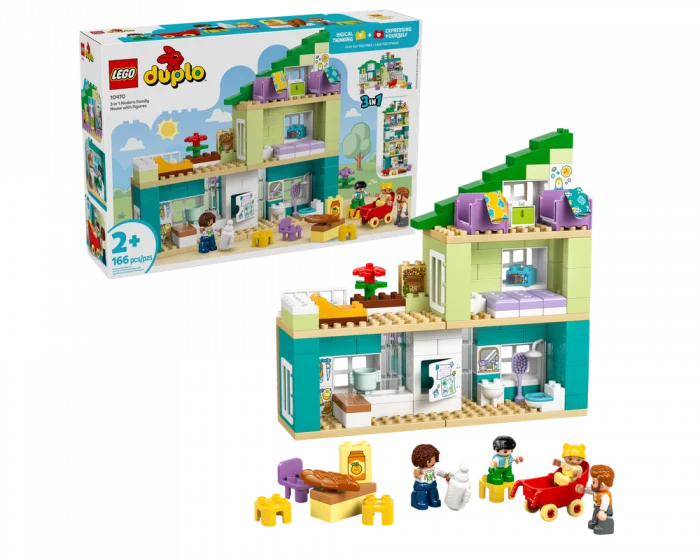LEGO DUPLO 3 in 1 Modern Family House with Figures