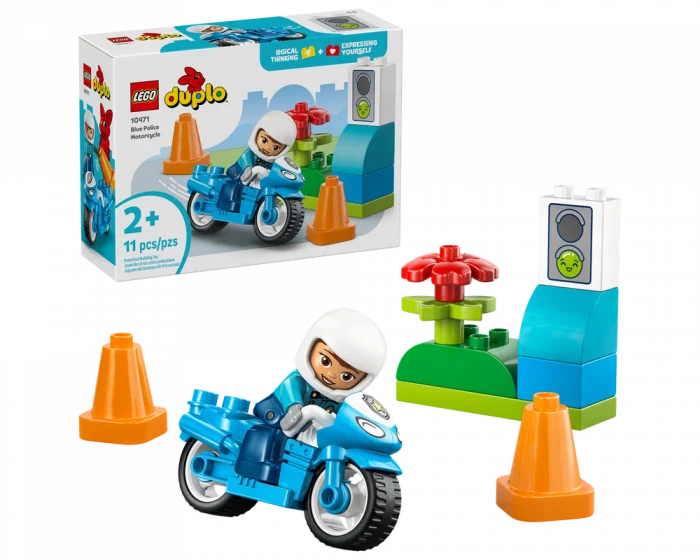 LEGO DUPLO Blue Police Motorcycle