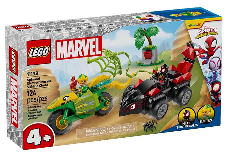 LEGO Marvel Spin and Electro Dinosaur Vehicle Chase
