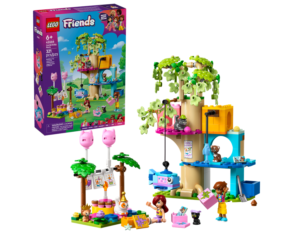 LEGO Friends Cat Birthday Party & Tree House
