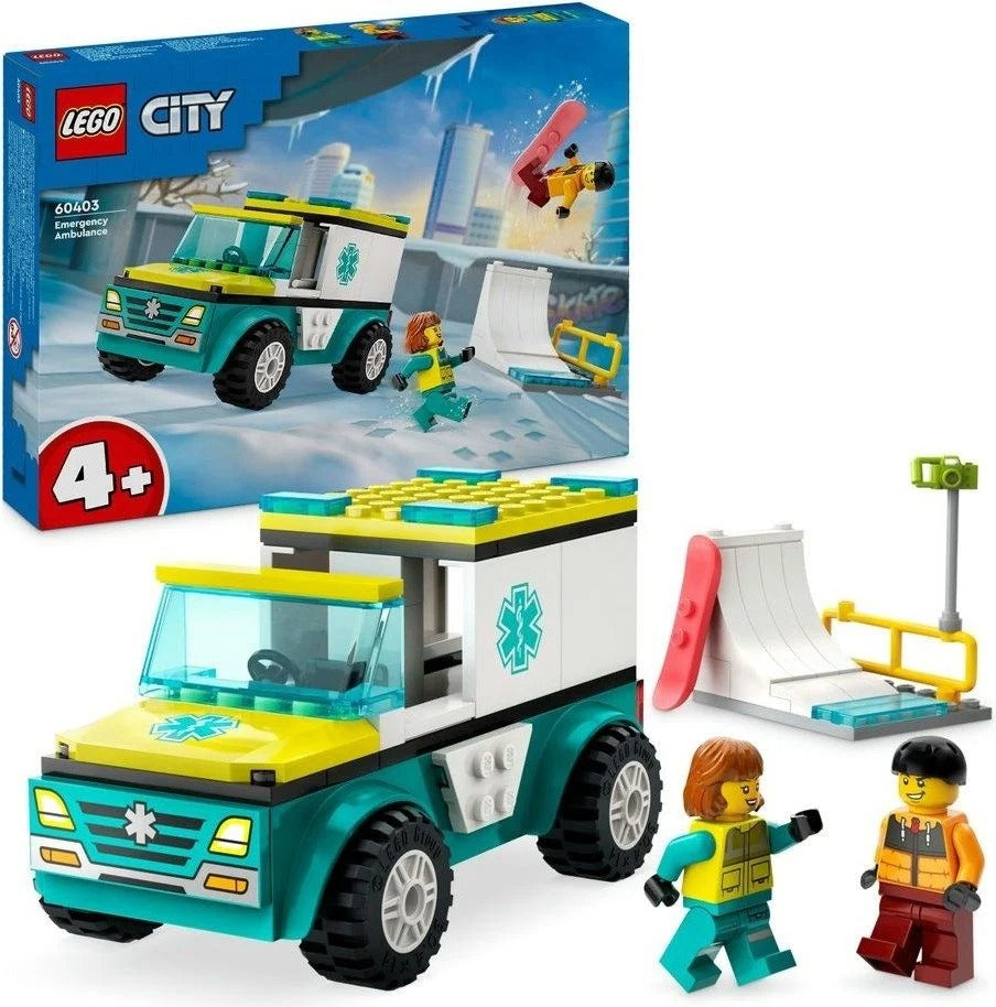 LEGO City Emergency Ambulance and Snowboarder