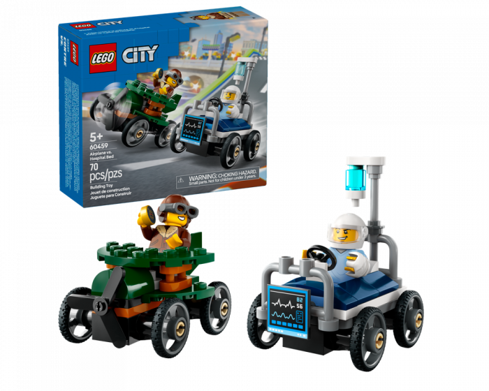 LEGO City Airplane vs Hospital Bed Race Car Pack