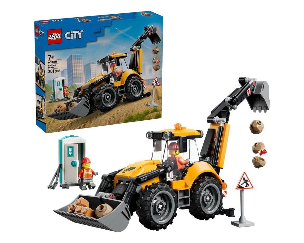 LEGO City Yellow Backhoe Loader