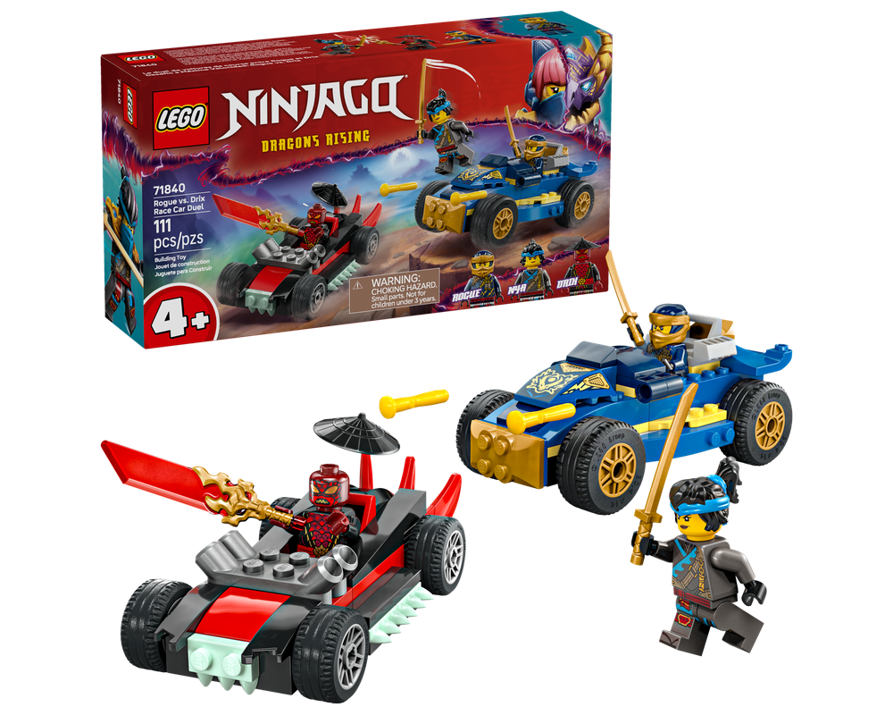 LEGO NINJAGO Rogue vs Drix Race Car Duel