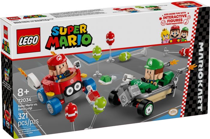 LEGO Super Mario Mario Kart Baby Mario vs Baby Luigi