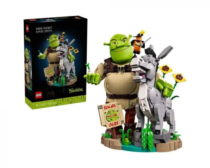 LEGO Icons Shrek Donkey & Puss in Boots Shrek