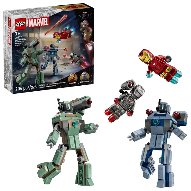LEGO Marvel Iron Man & War Machine vs Hammer Drones Iron Man 2