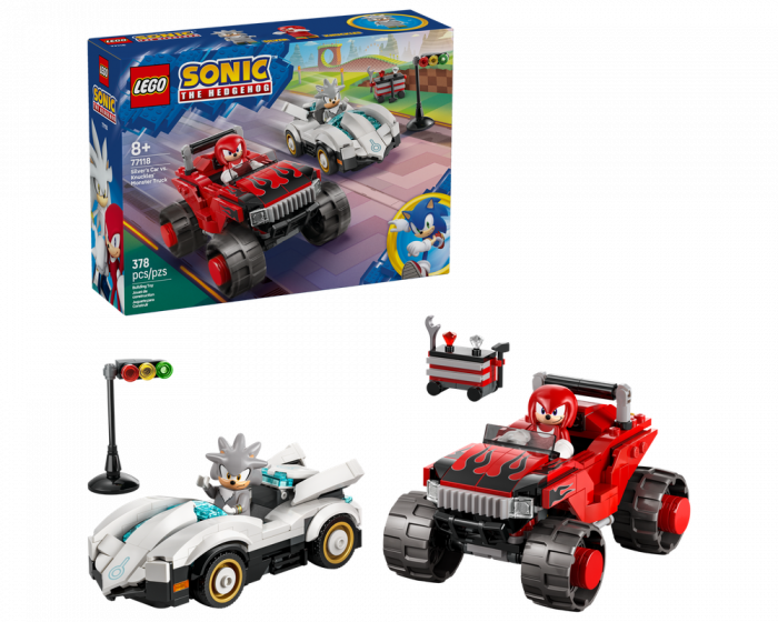 LEGO Sonic the Hedgehog Silver's Car vs Knuckles Monster Truck