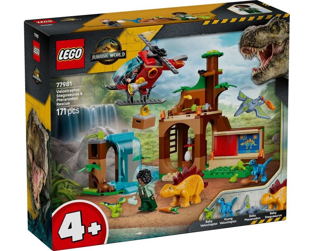 LEGO Jurassic World Velociraptor Stegosaurus & Pteranodon Rescue