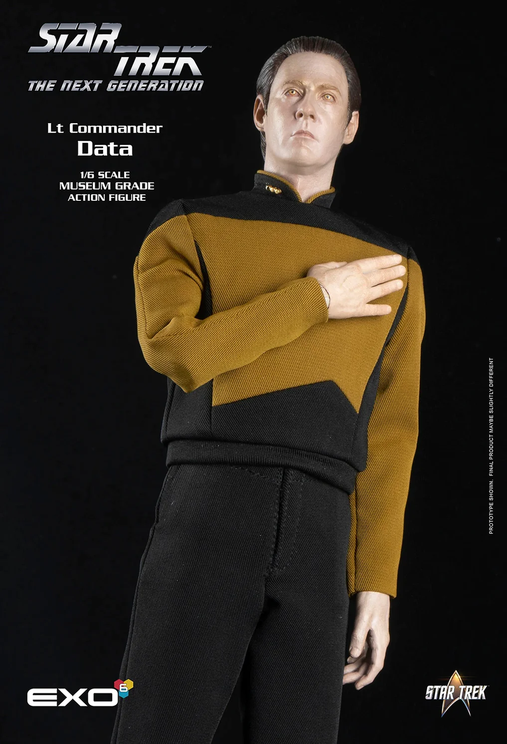 Star Trek The Next Generation Lt Commander Data Standard Version 1/6 Scale 12" Collectible Figure