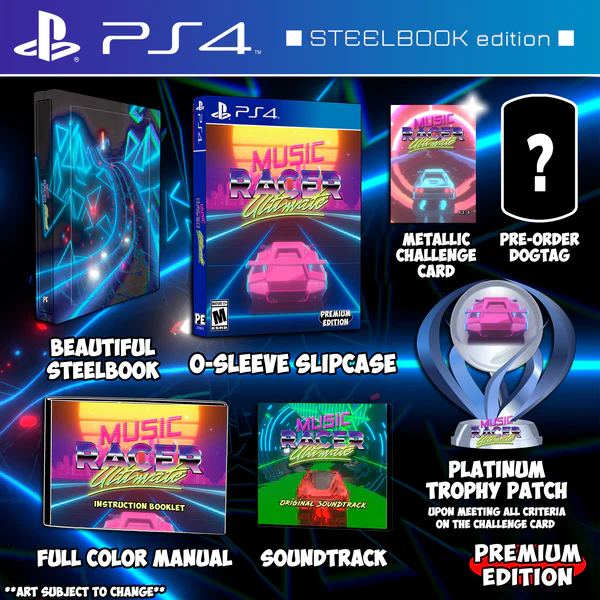 MUSIC RACER ULTIMATE STEELBOOK EDITION & SOUNDTRACK PlayStation 4