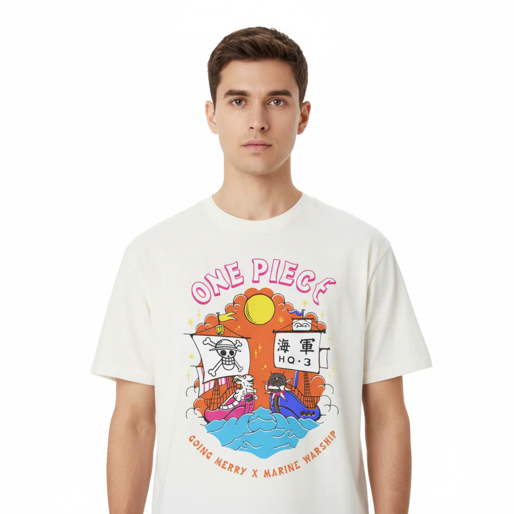 One Piece Design Merry X Navy T-Shirt